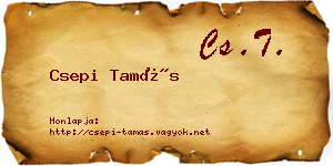 Csepi Tamás névjegykártya